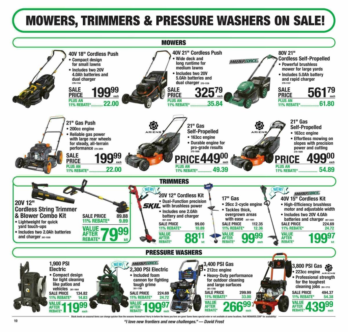 Menards Weekly Ad from May 20