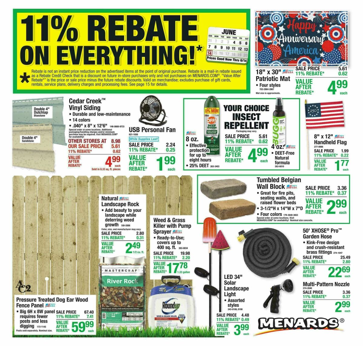 Menards Weekly Ad from June 3
