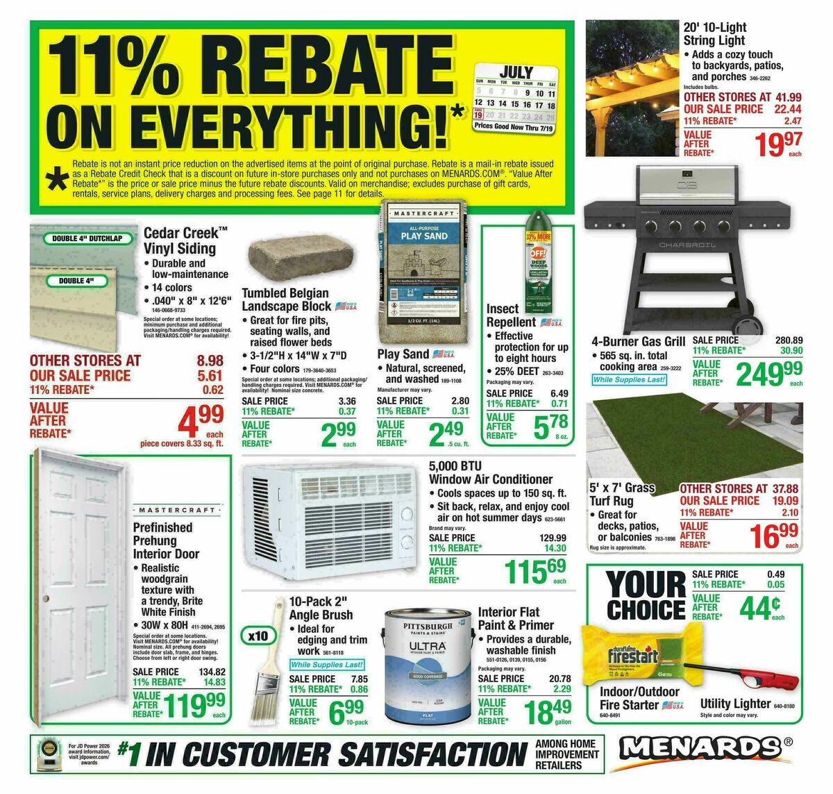 Menards Weekly Ad from July 8