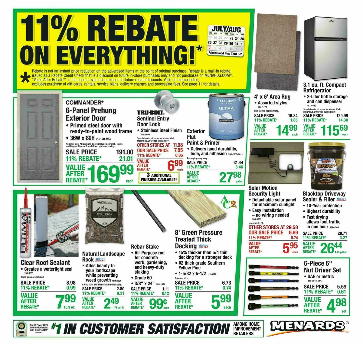 Menards Weekly Ad from July 22