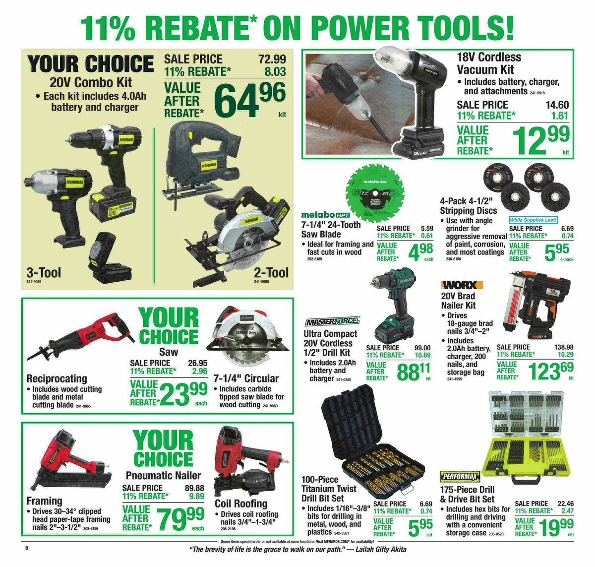 Menards Weekly Ad from August 5