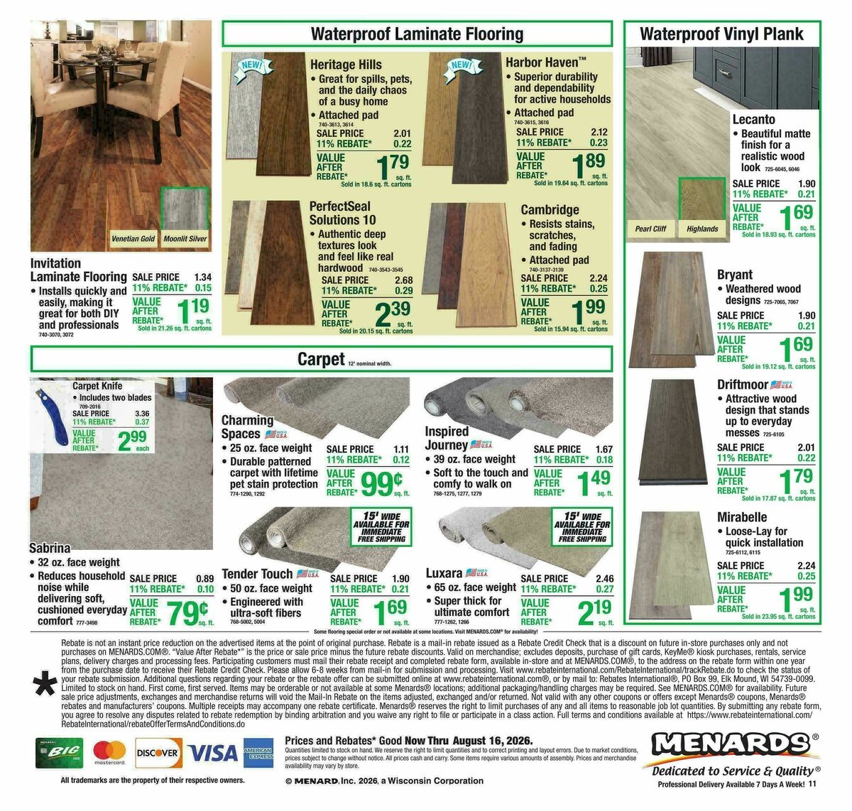 Menards Weekly Ad from August 5