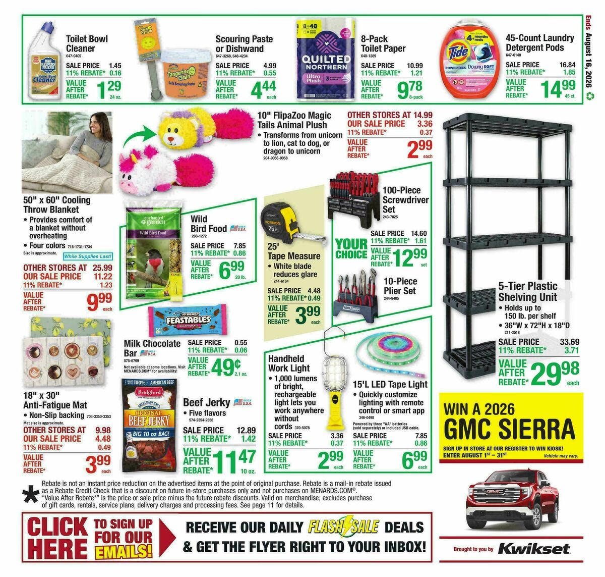 Menards Weekly Ad from August 5