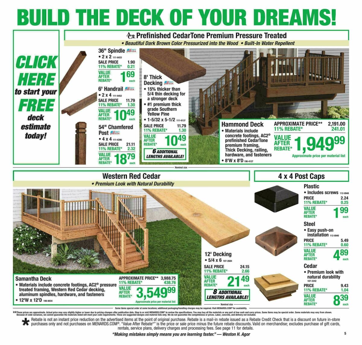 Menards Weekly Ad from August 5