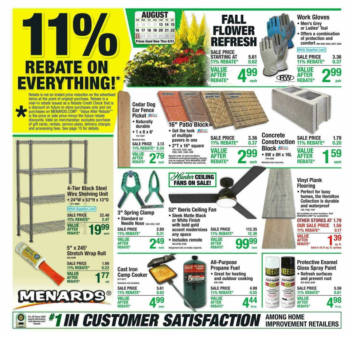 Menards Weekly Ad from August 12