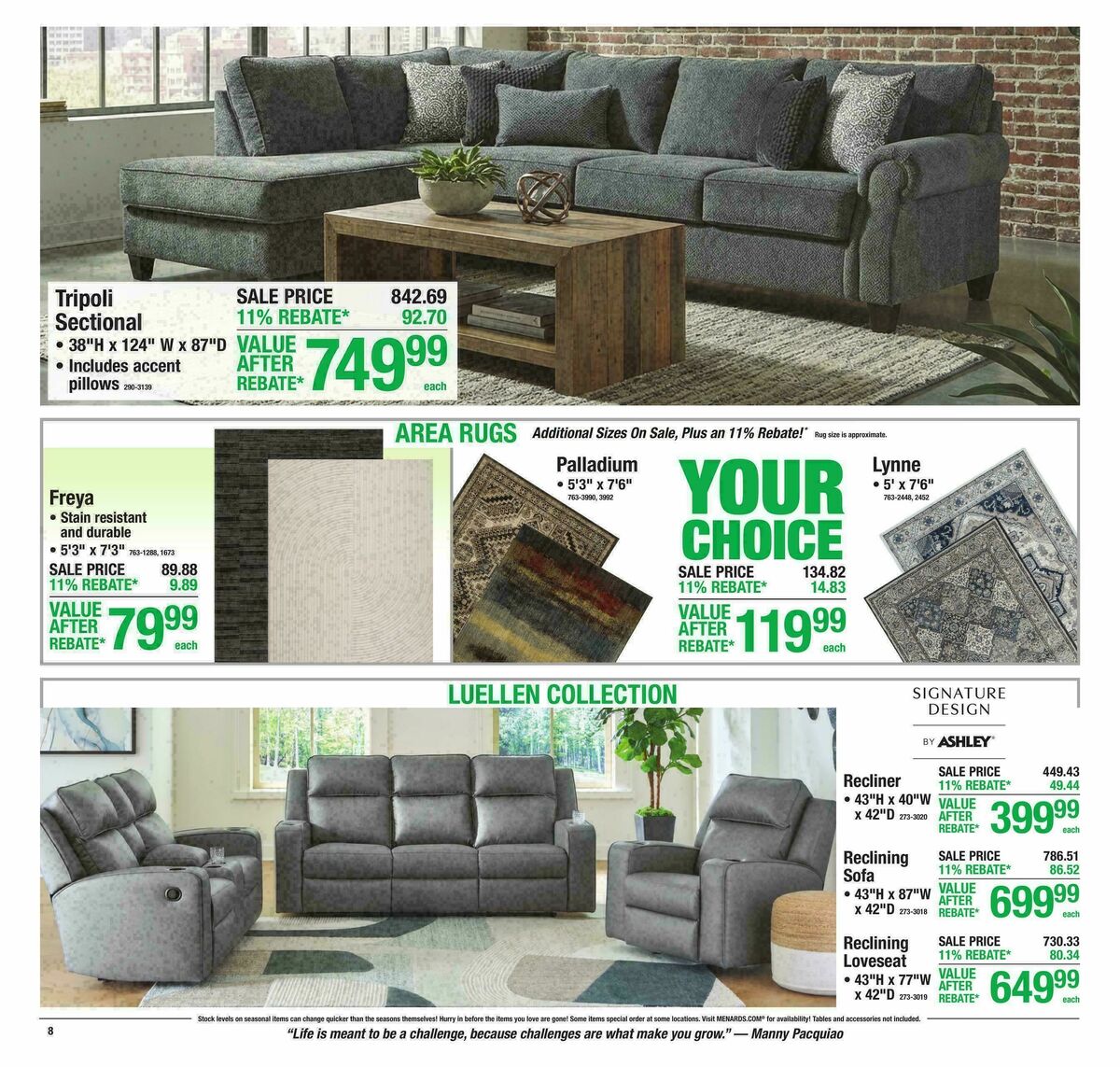 Menards Weekly Ad from August 12