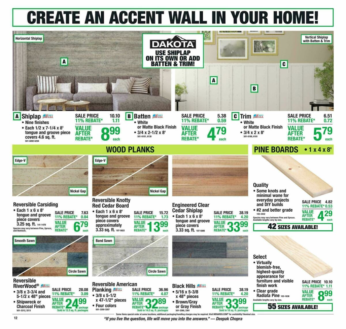 Menards Weekly Ad from August 12