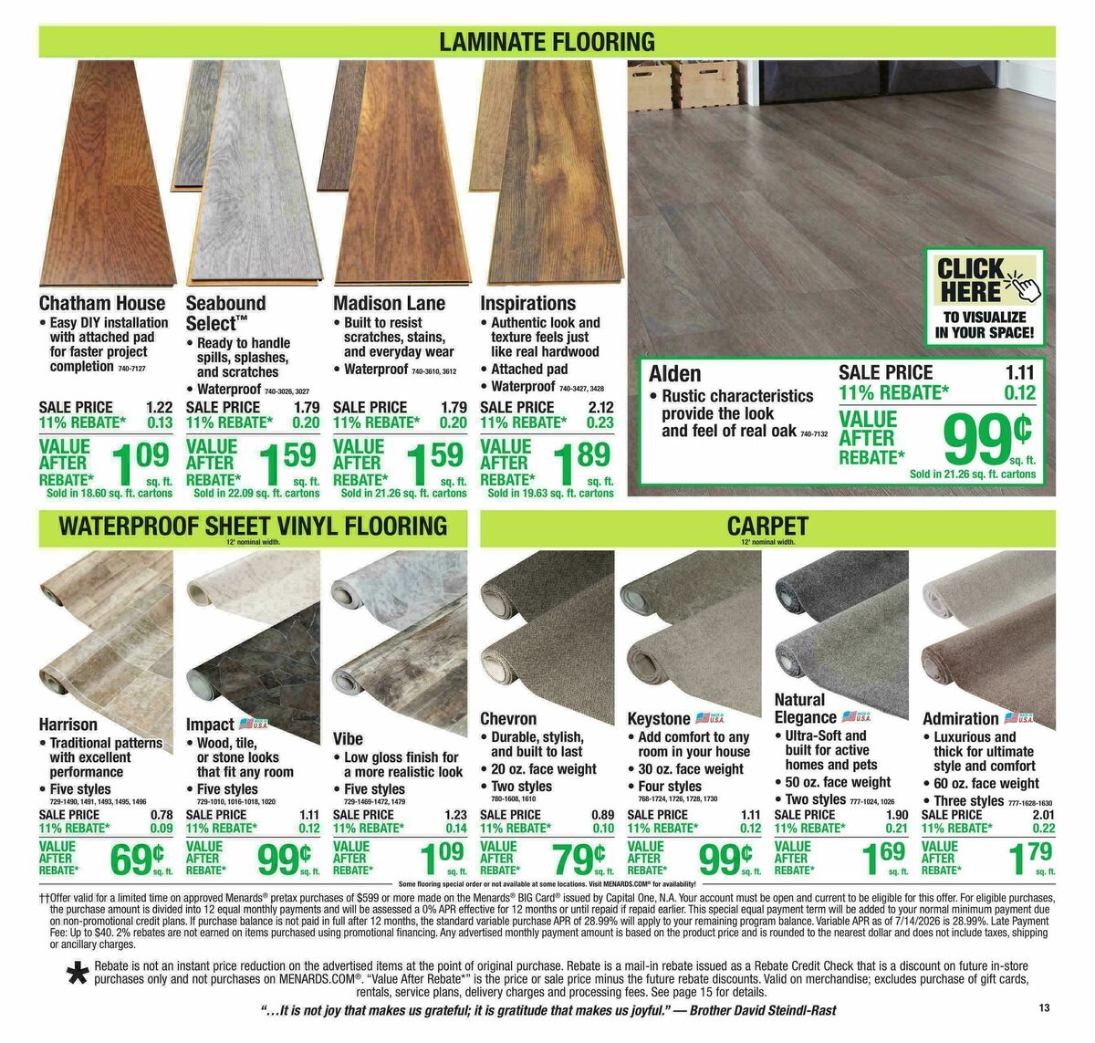 Menards Weekly Ad from August 12