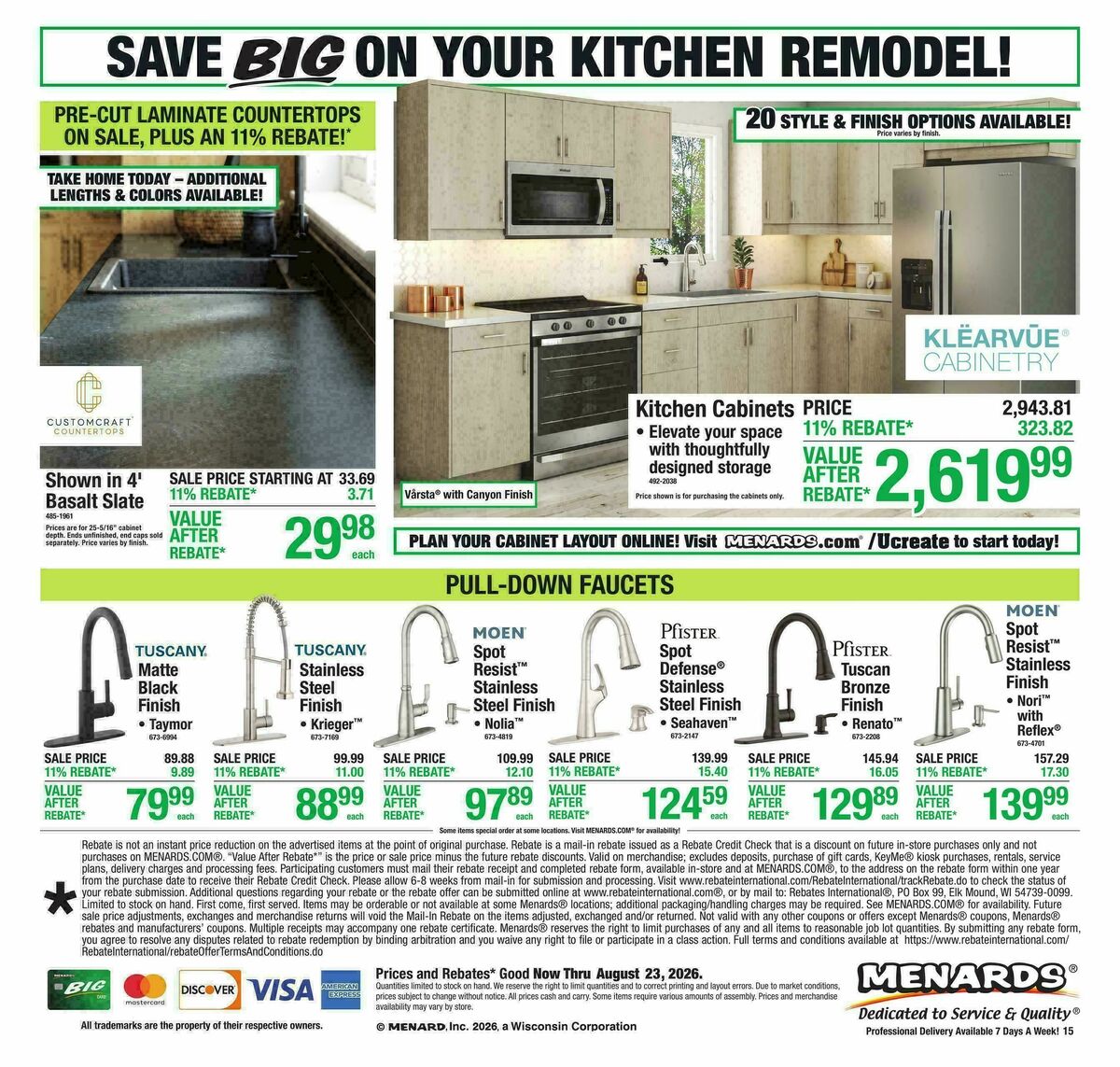 Menards Weekly Ad from August 12
