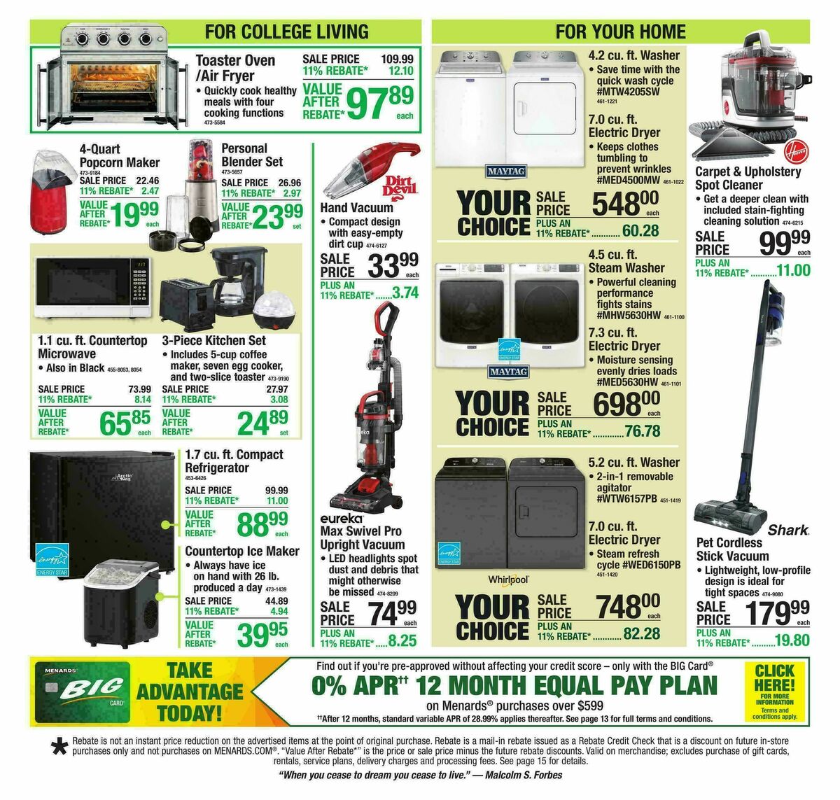 Menards Weekly Ad from August 12