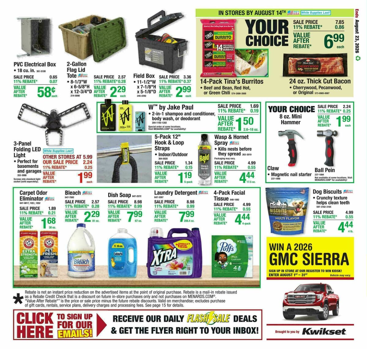 Menards Weekly Ad from August 12