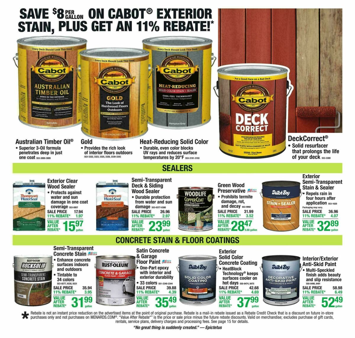 Menards Weekly Ad from August 12