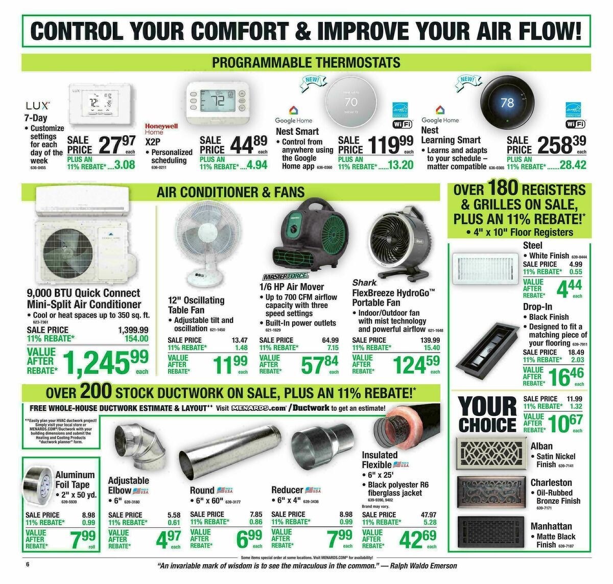 Menards Weekly Ad from August 12