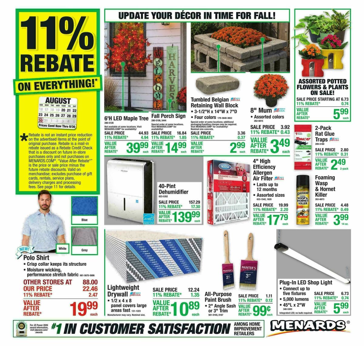 Menards Weekly Ad from August 19