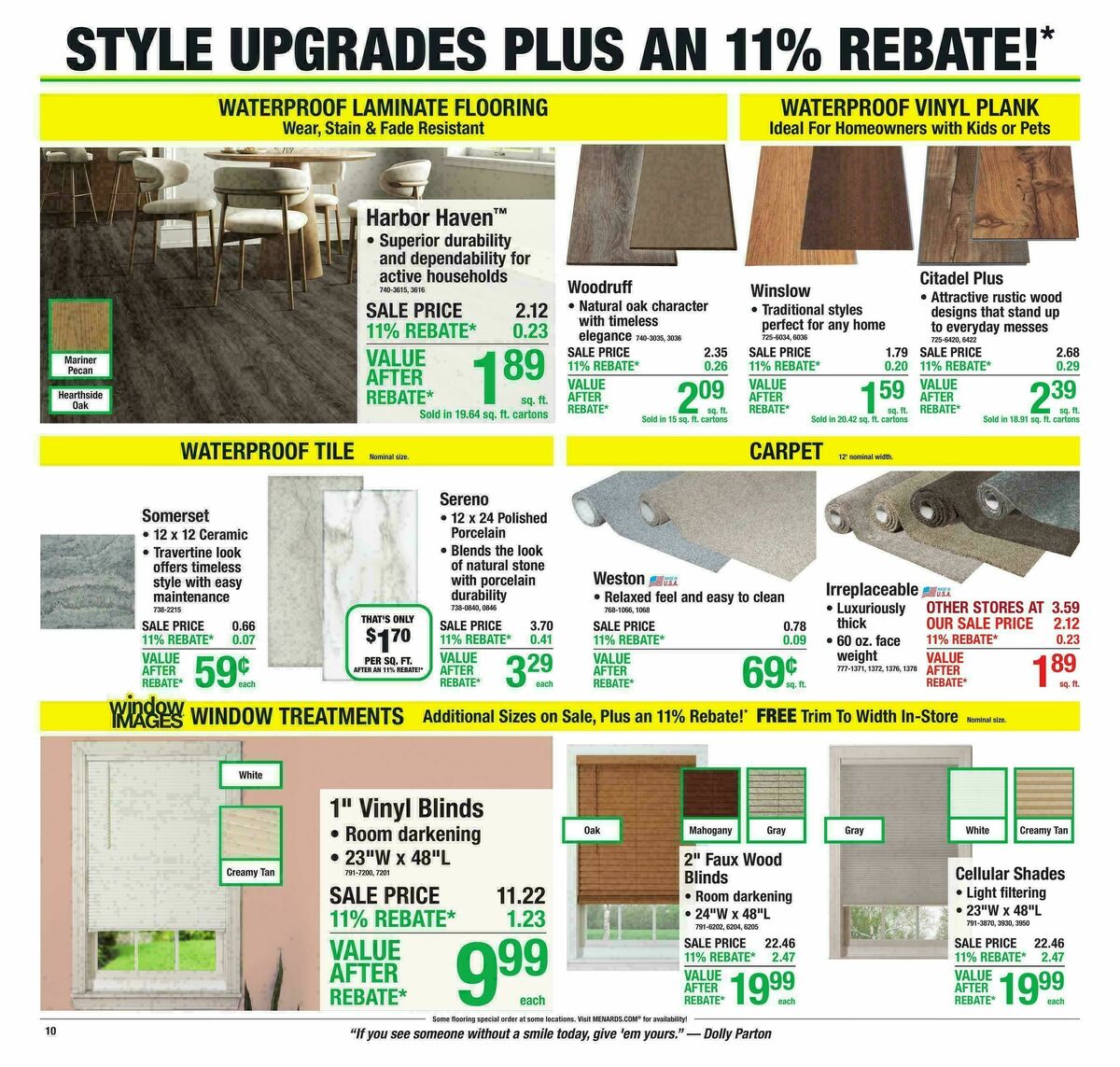 Menards Weekly Ad from August 19