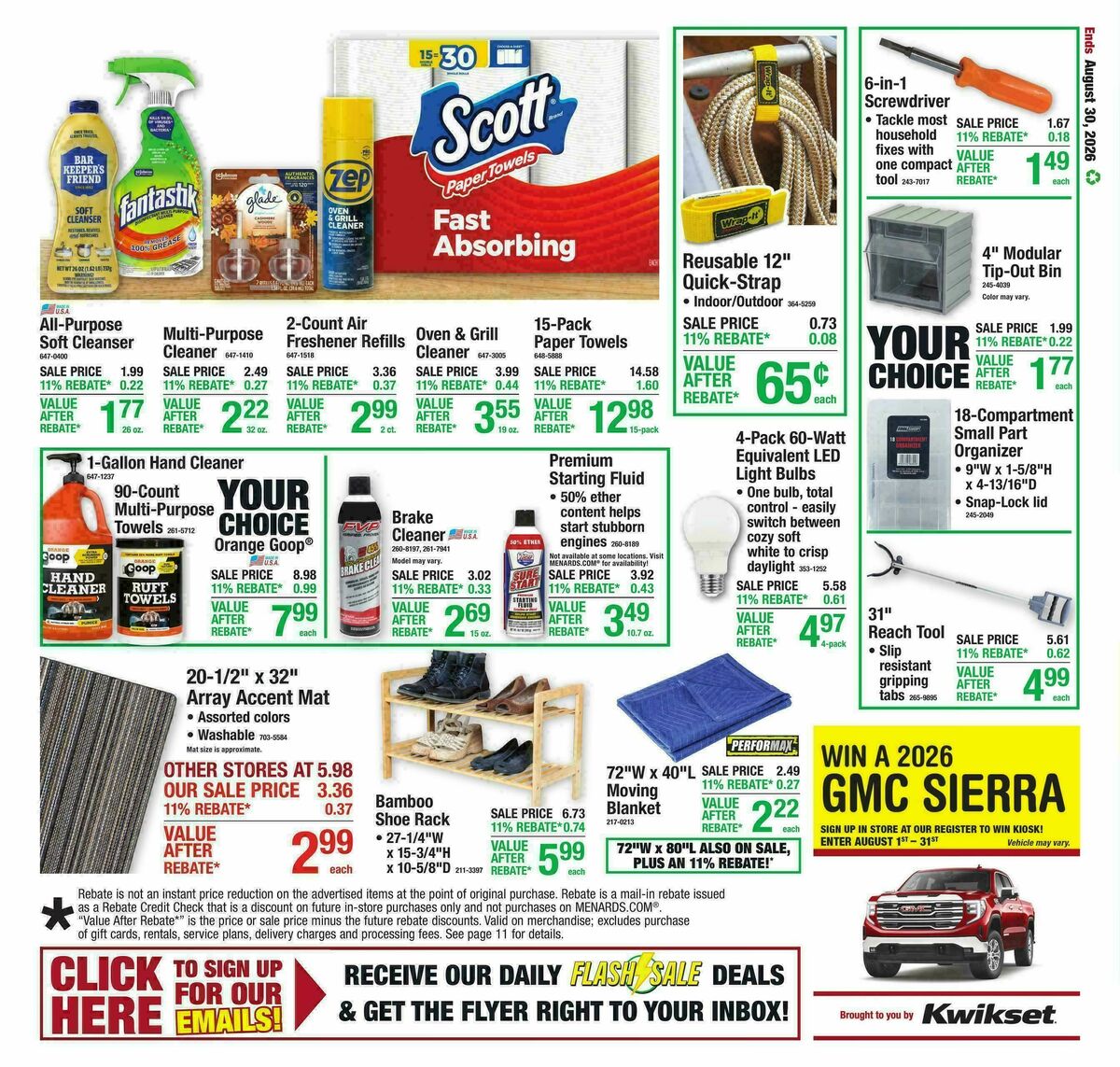 Menards Weekly Ad from August 19
