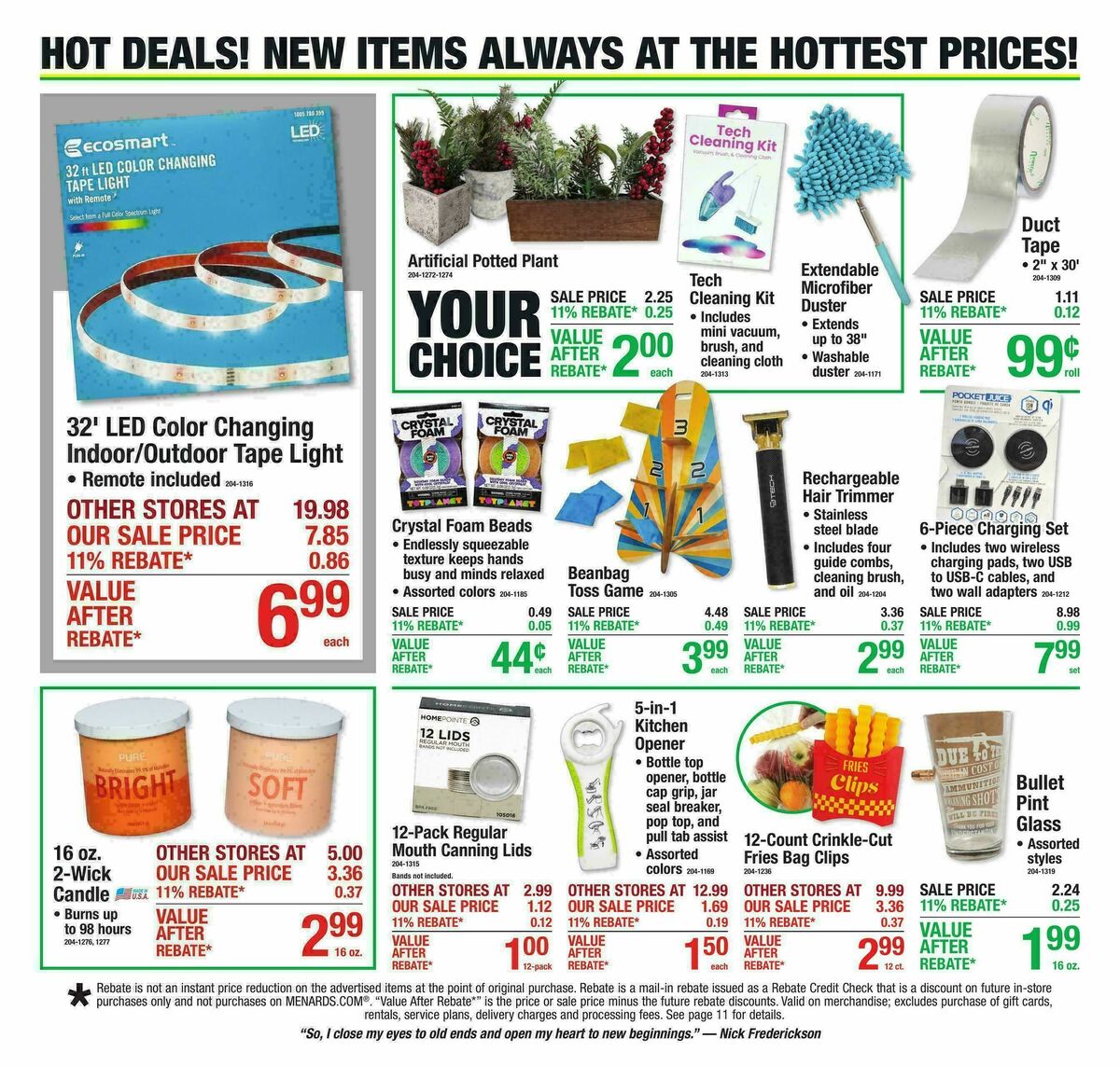 Menards Weekly Ad from August 19