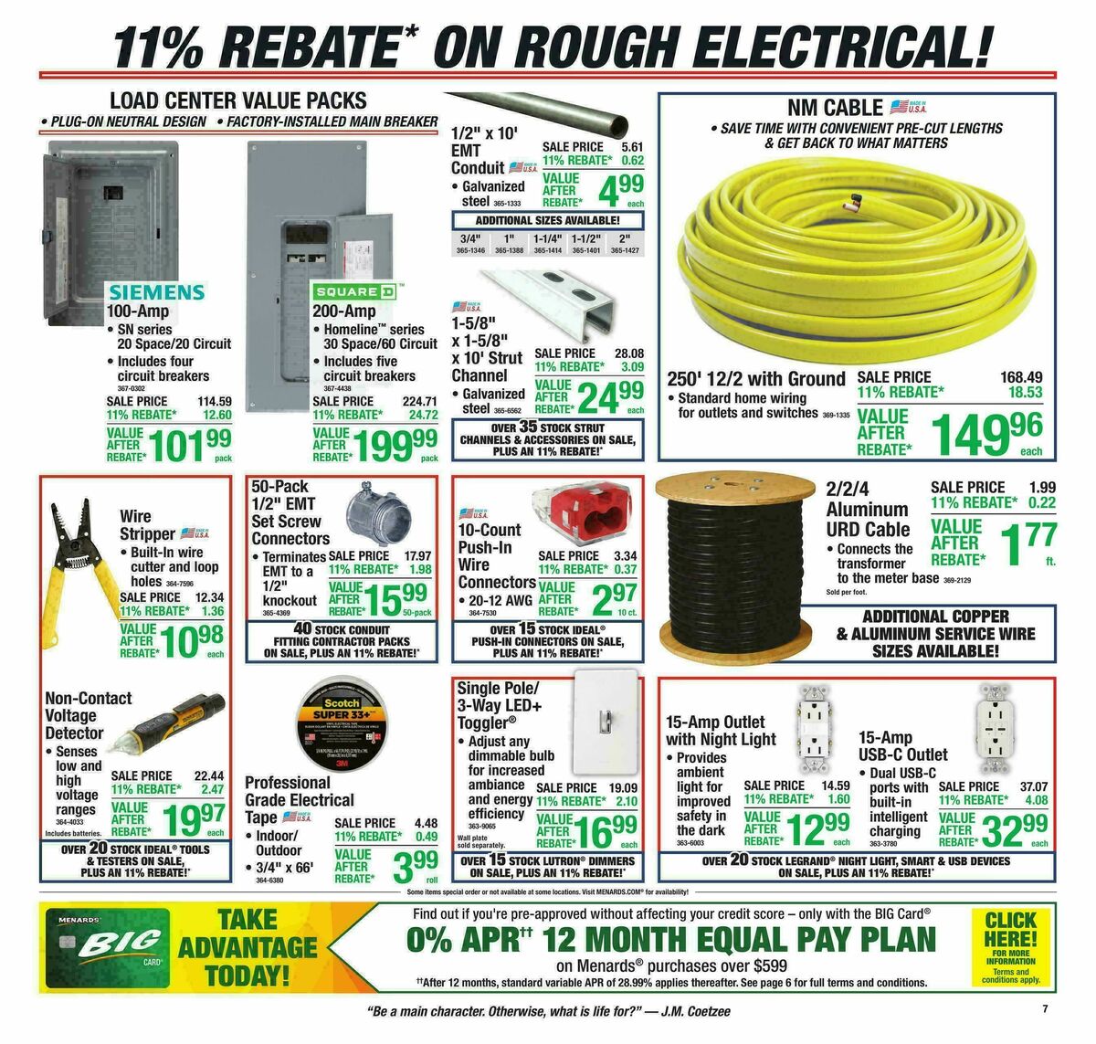 Menards Weekly Ad from August 26
