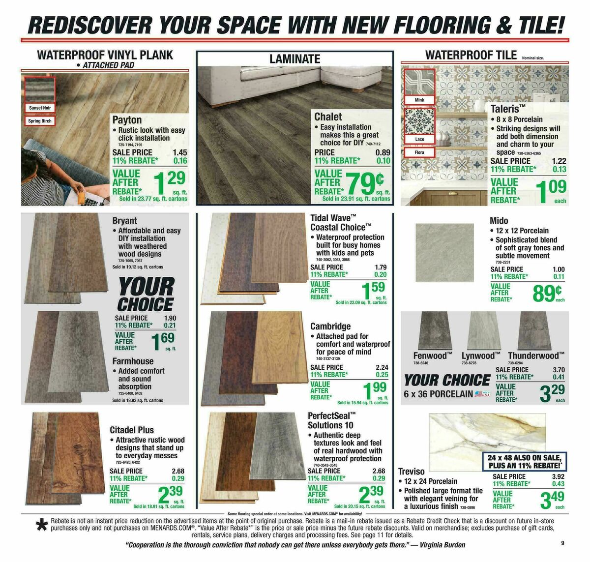 Menards Weekly Ad from August 26
