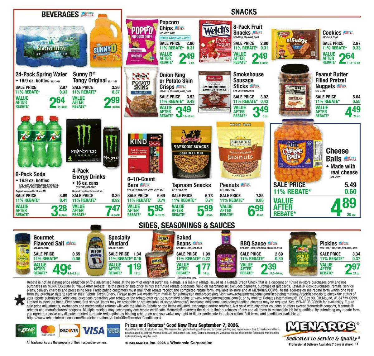 Menards Weekly Ad from August 26