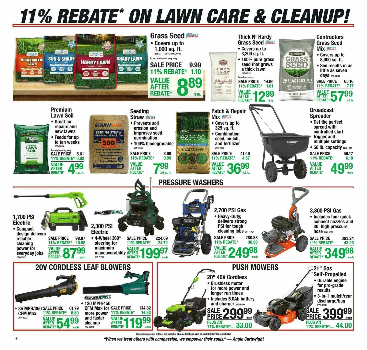 Menards Weekly Ad from August 26