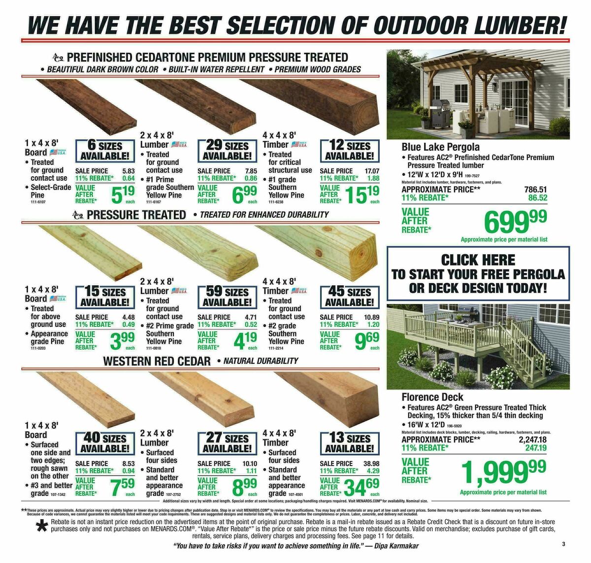 Menards Weekly Ad from August 26