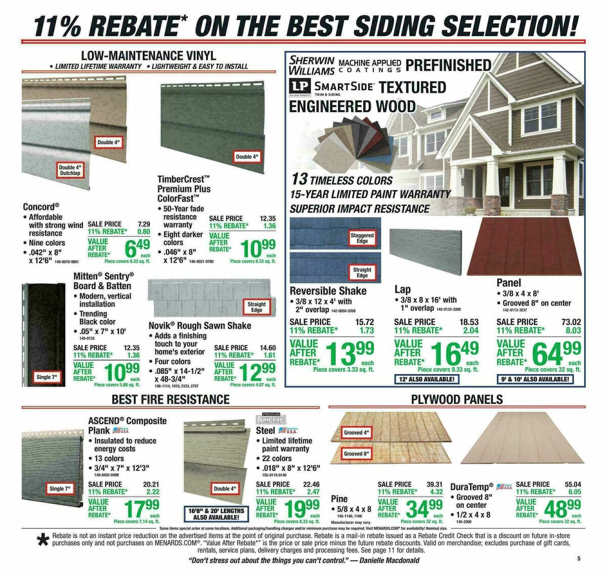 Menards Weekly Ad from August 26