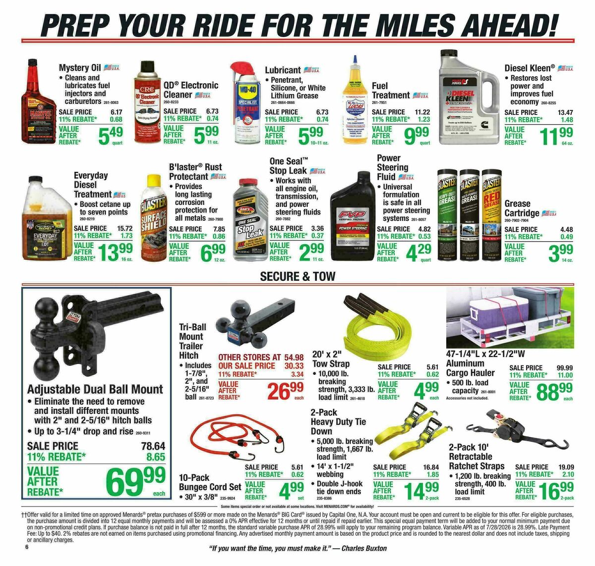 Menards Weekly Ad from August 26