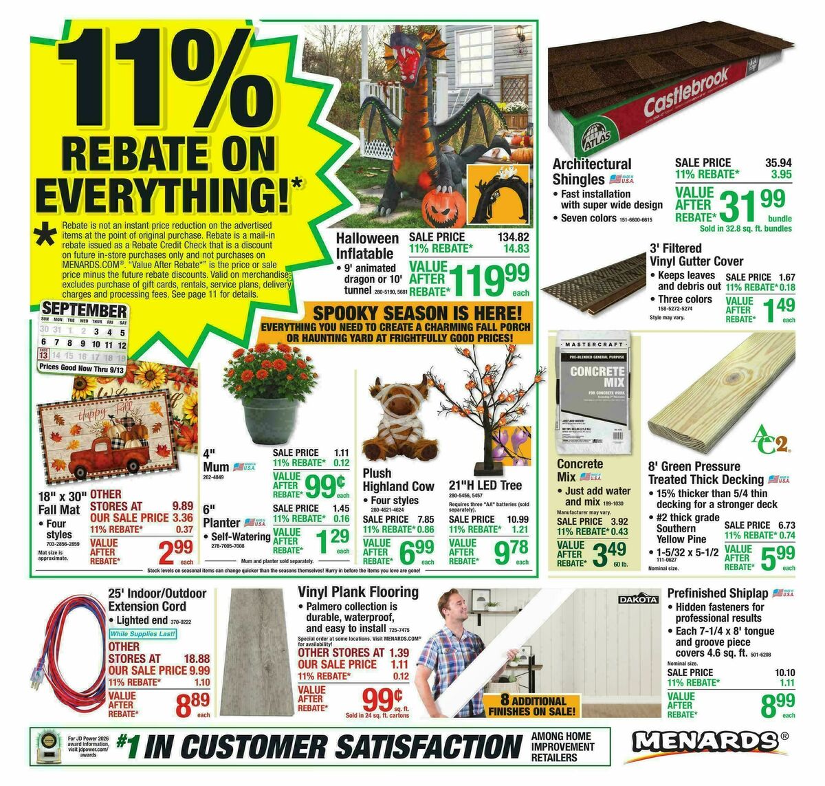 Menards Weekly Ad from September 2