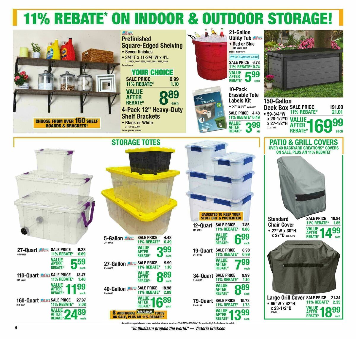 Menards Weekly Ad from September 2