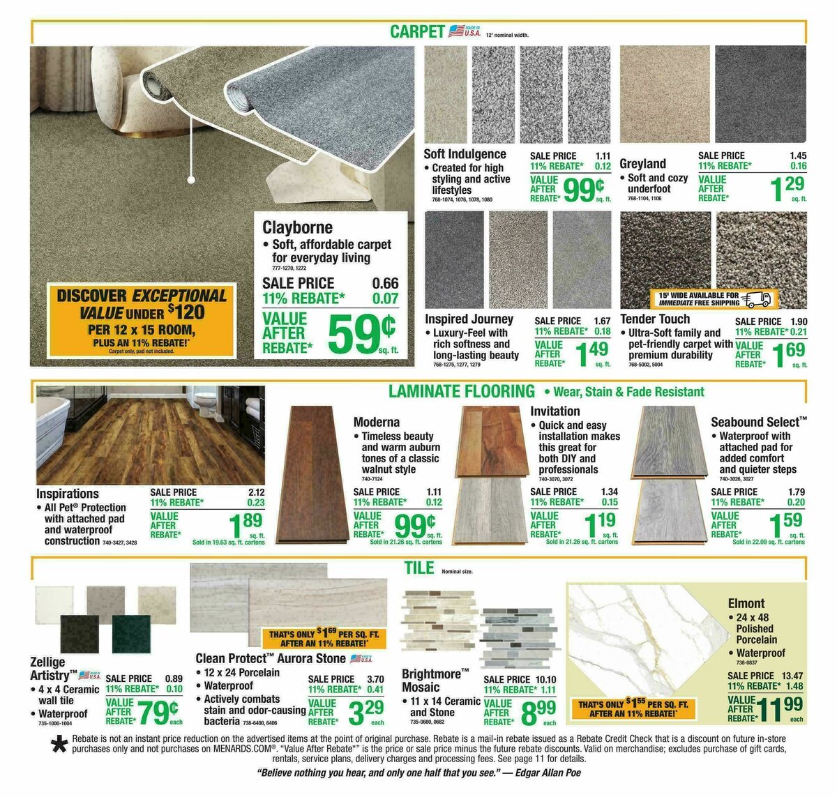 Menards Weekly Ad from September 2
