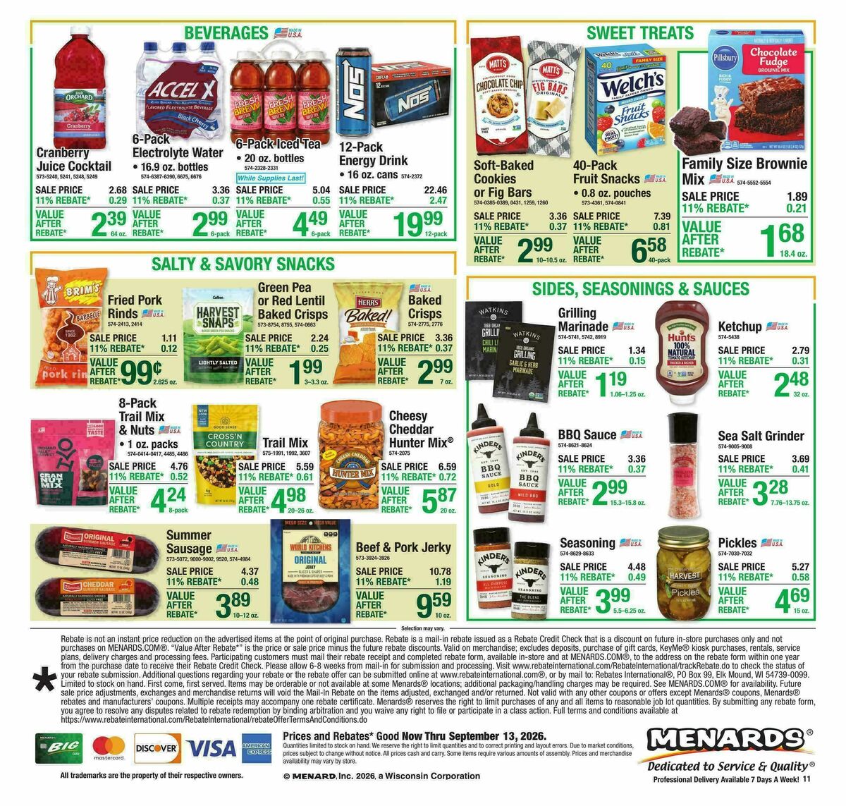 Menards Weekly Ad from September 2