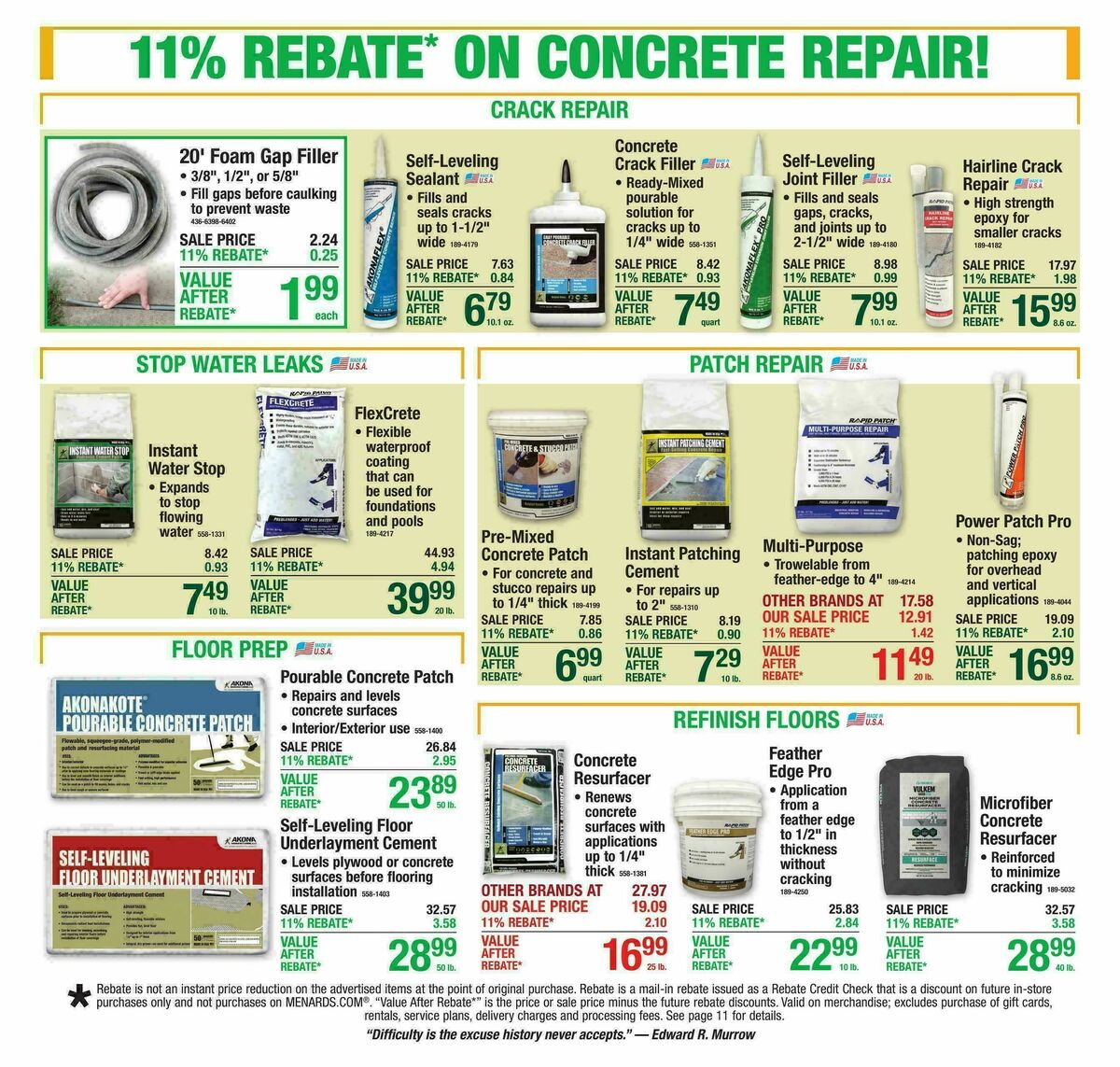 Menards Weekly Ad from September 2