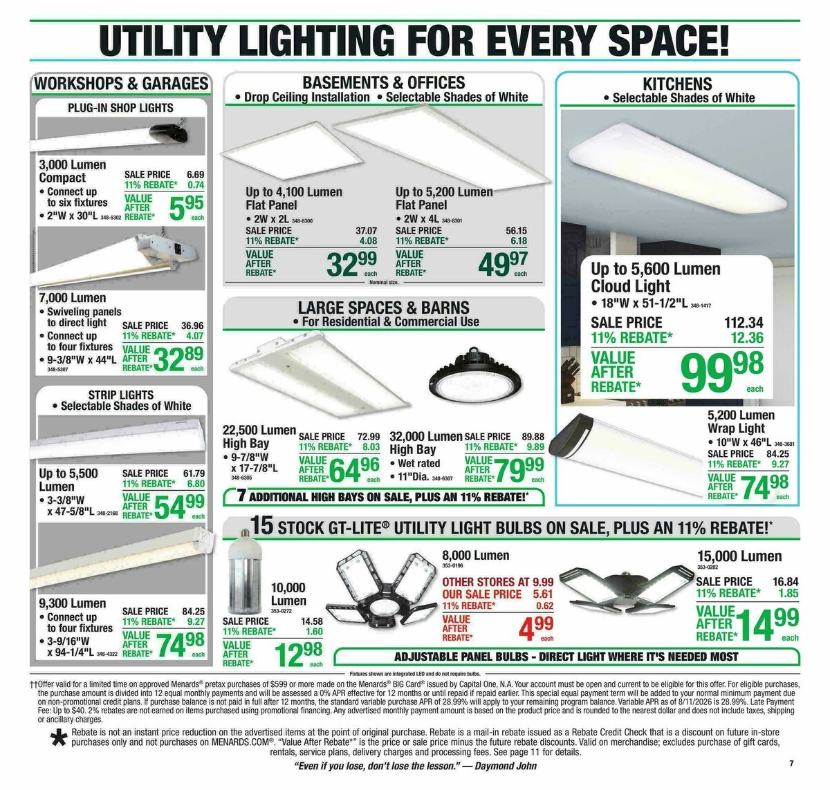 Menards Weekly Ad from September 9