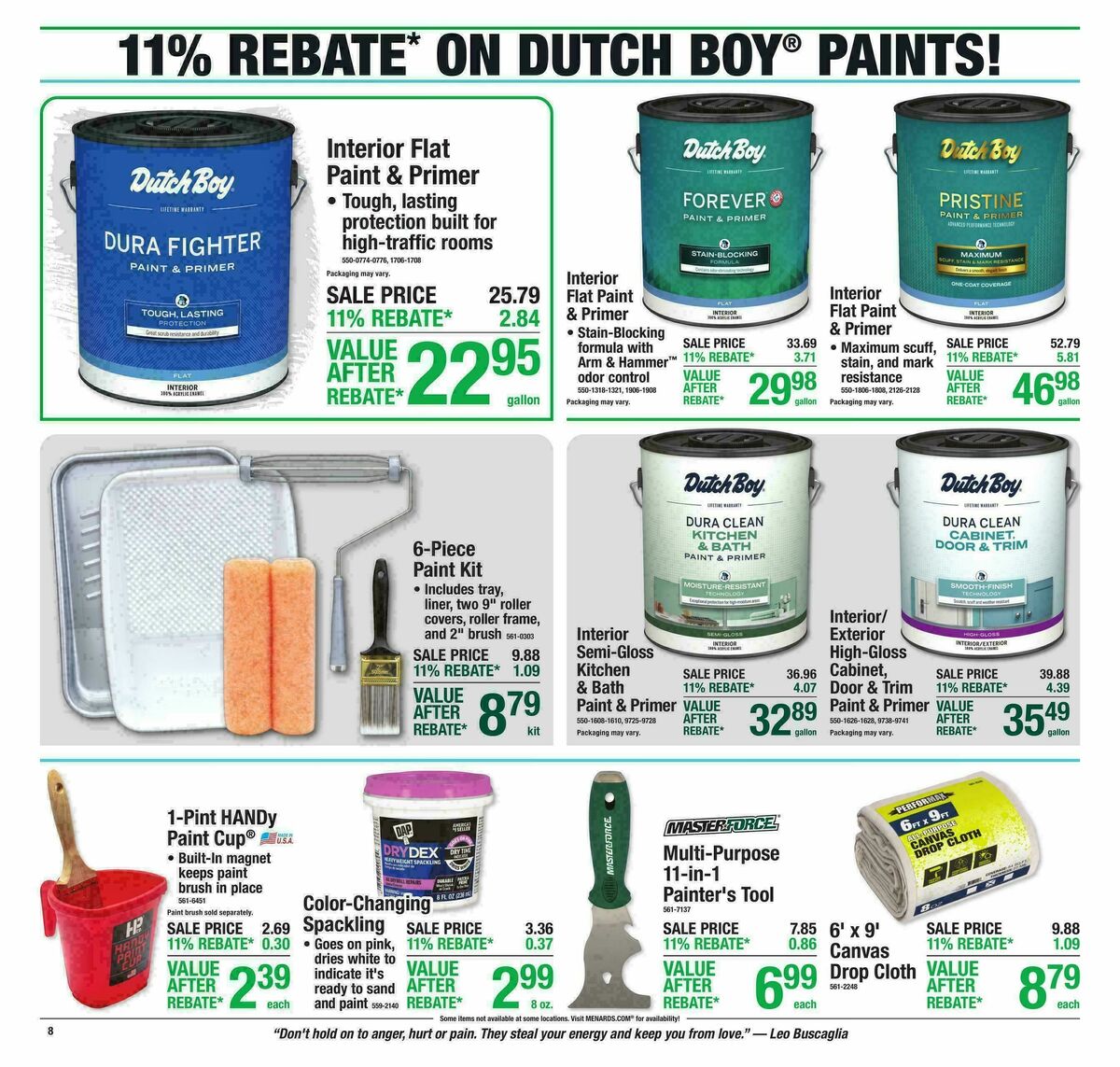 Menards Weekly Ad from September 9