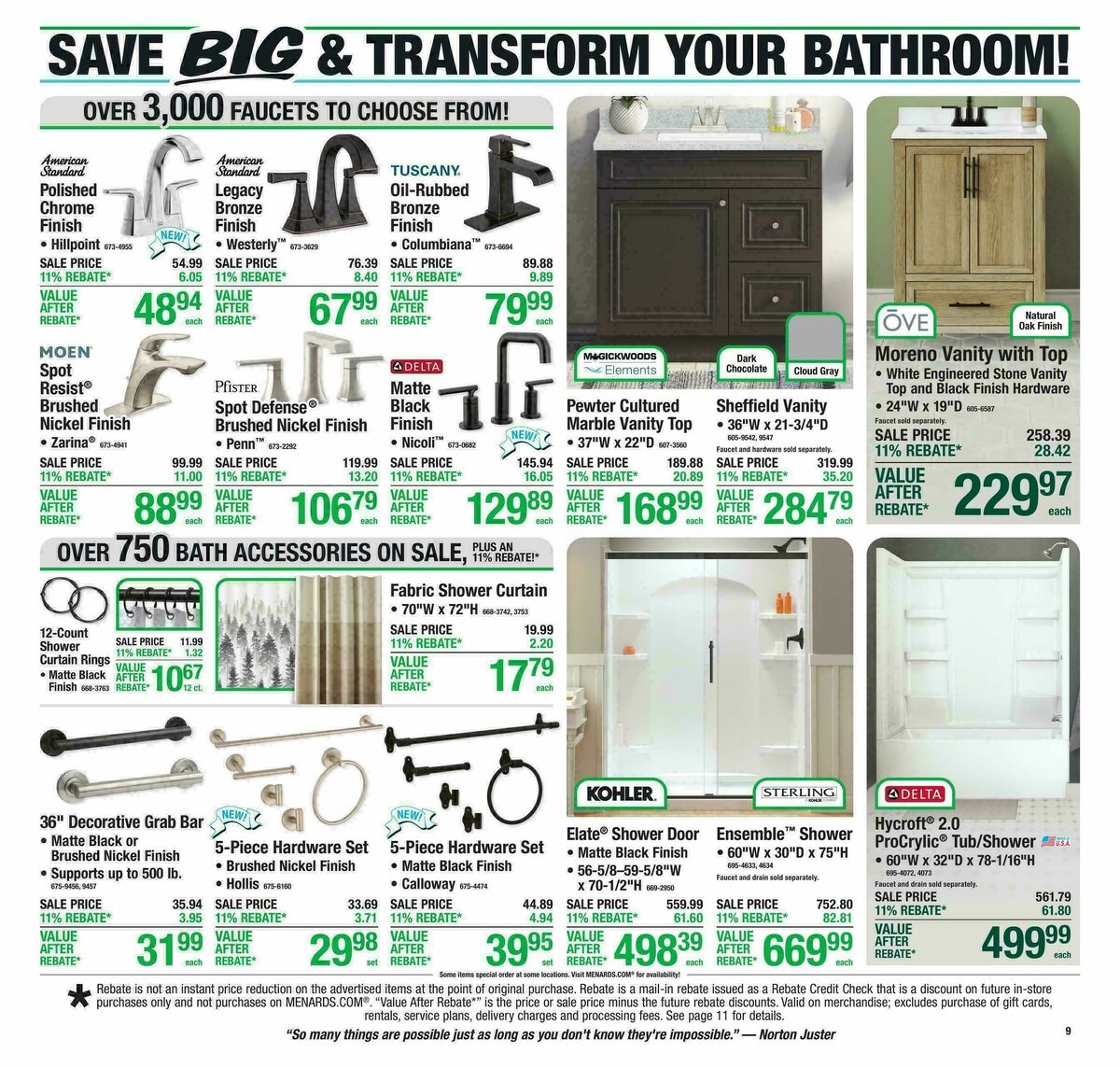 Menards Weekly Ad from September 9