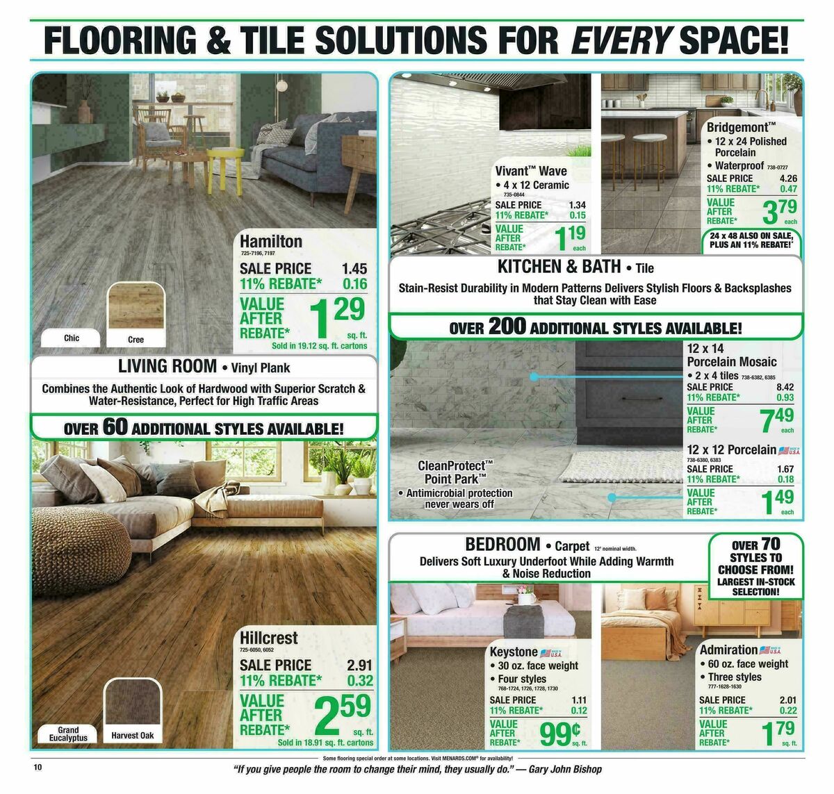 Menards Weekly Ad from September 9