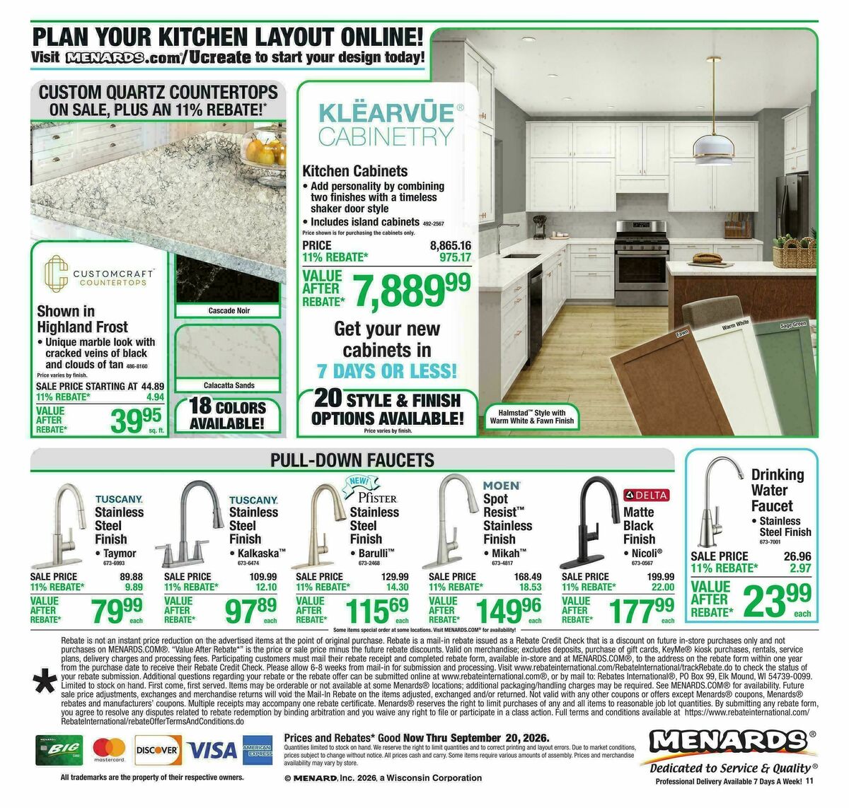 Menards Weekly Ad from September 9