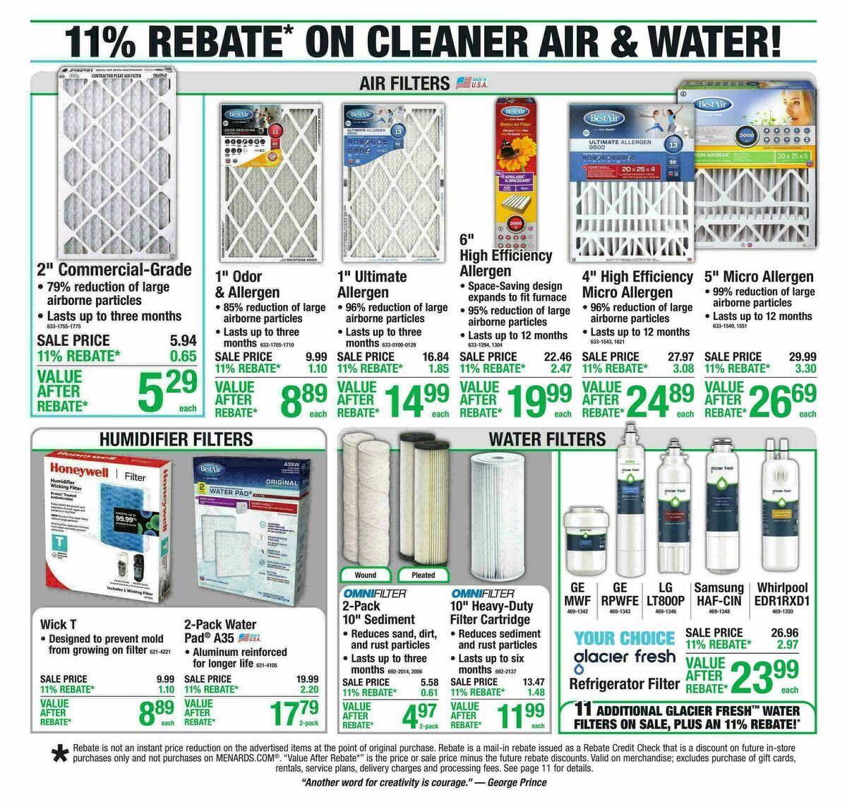 Menards Weekly Ad from September 9