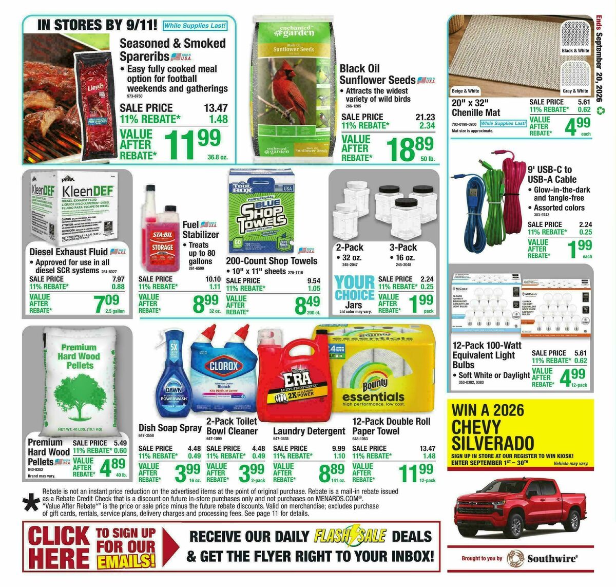 Menards Weekly Ad from September 9