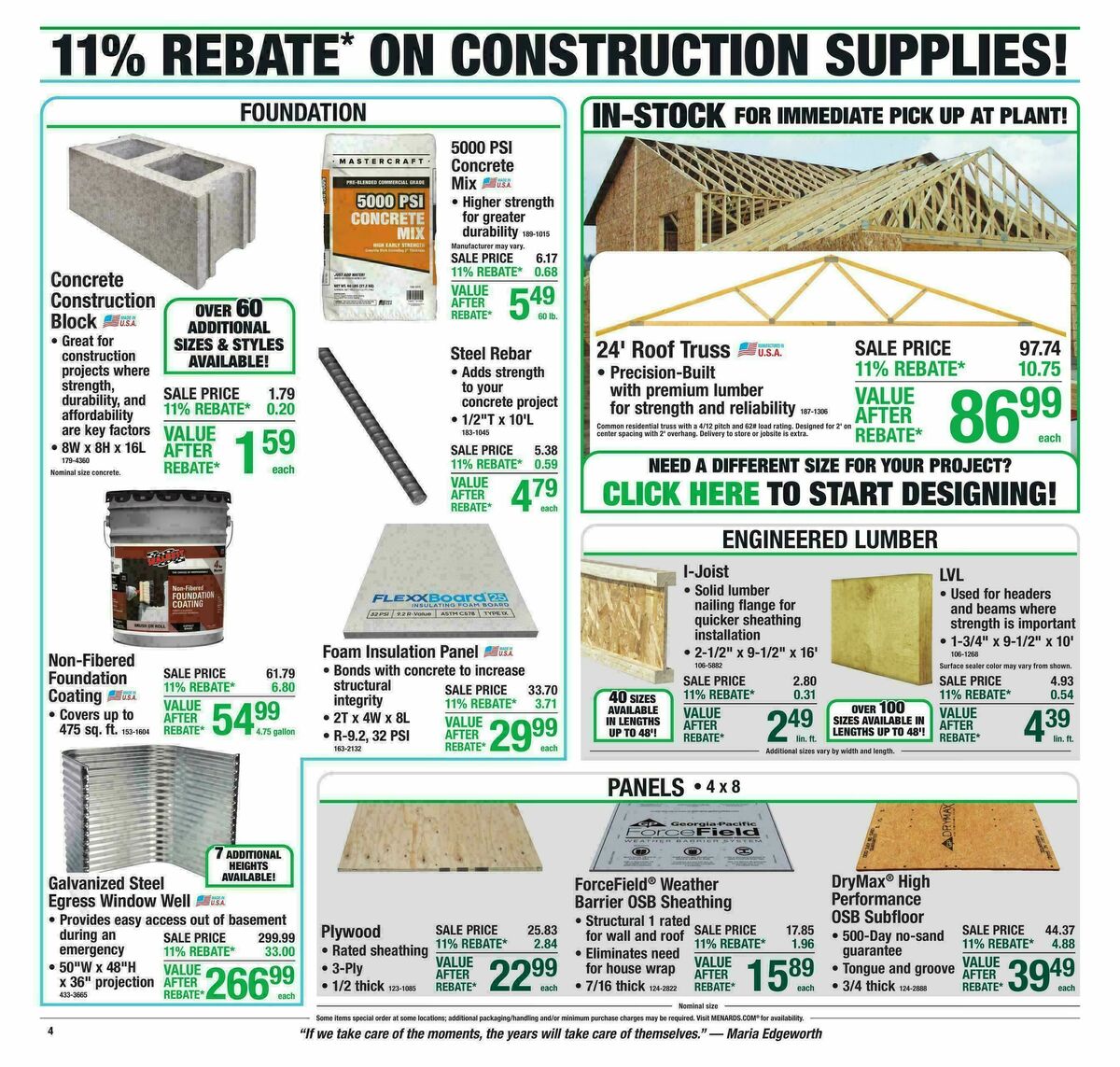 Menards Weekly Ad from September 9