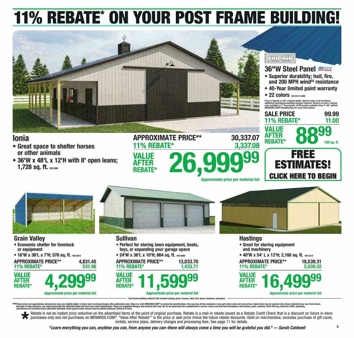 Menards Weekly Ad from September 9