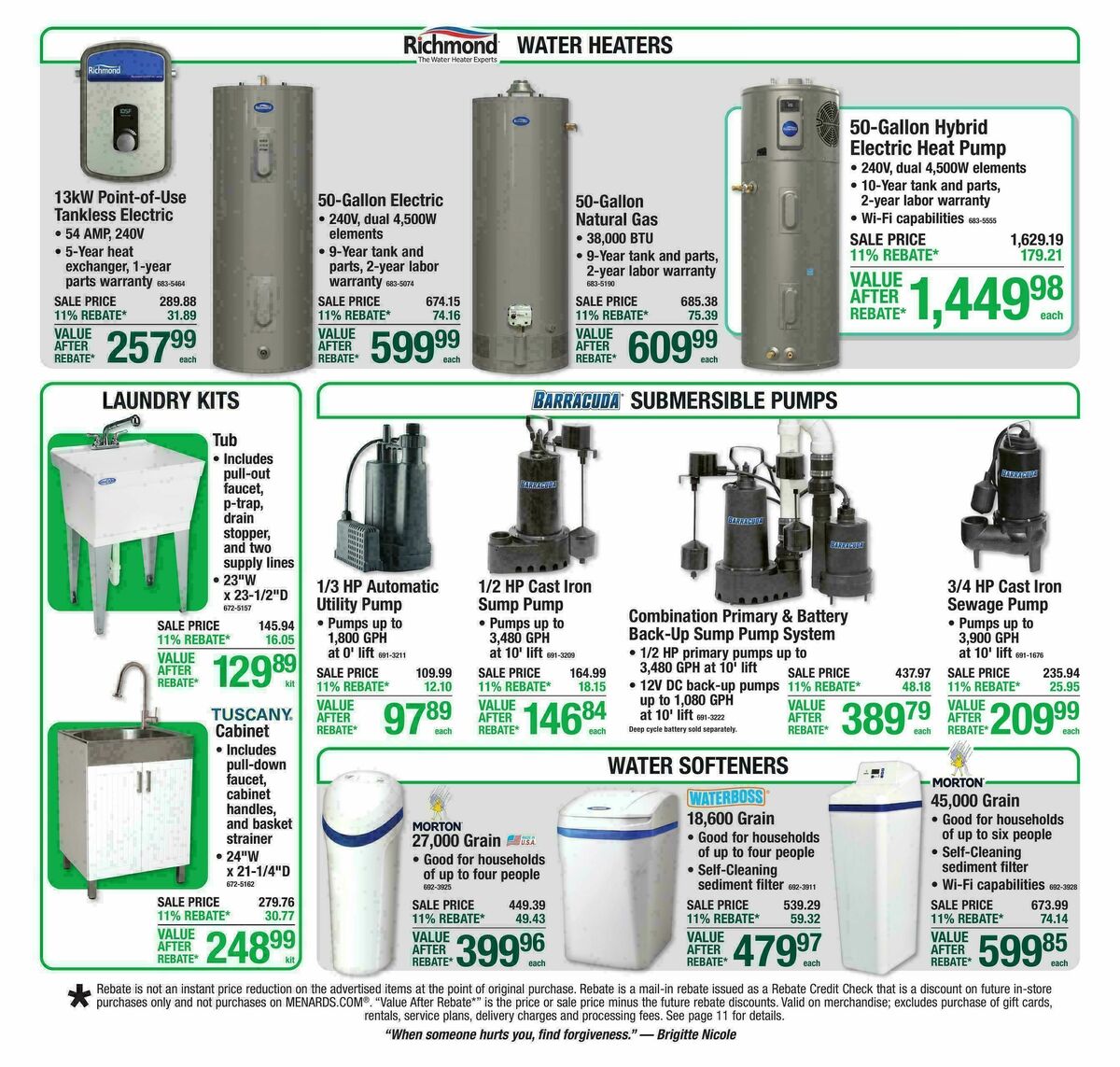 Menards Weekly Ad from September 16