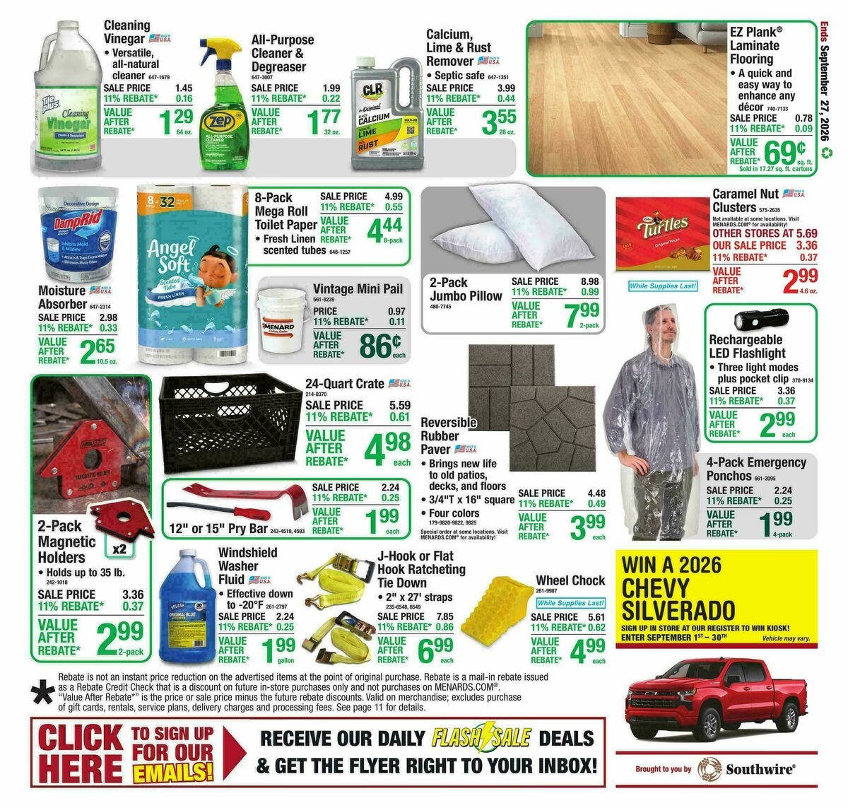 Menards Weekly Ad from September 16