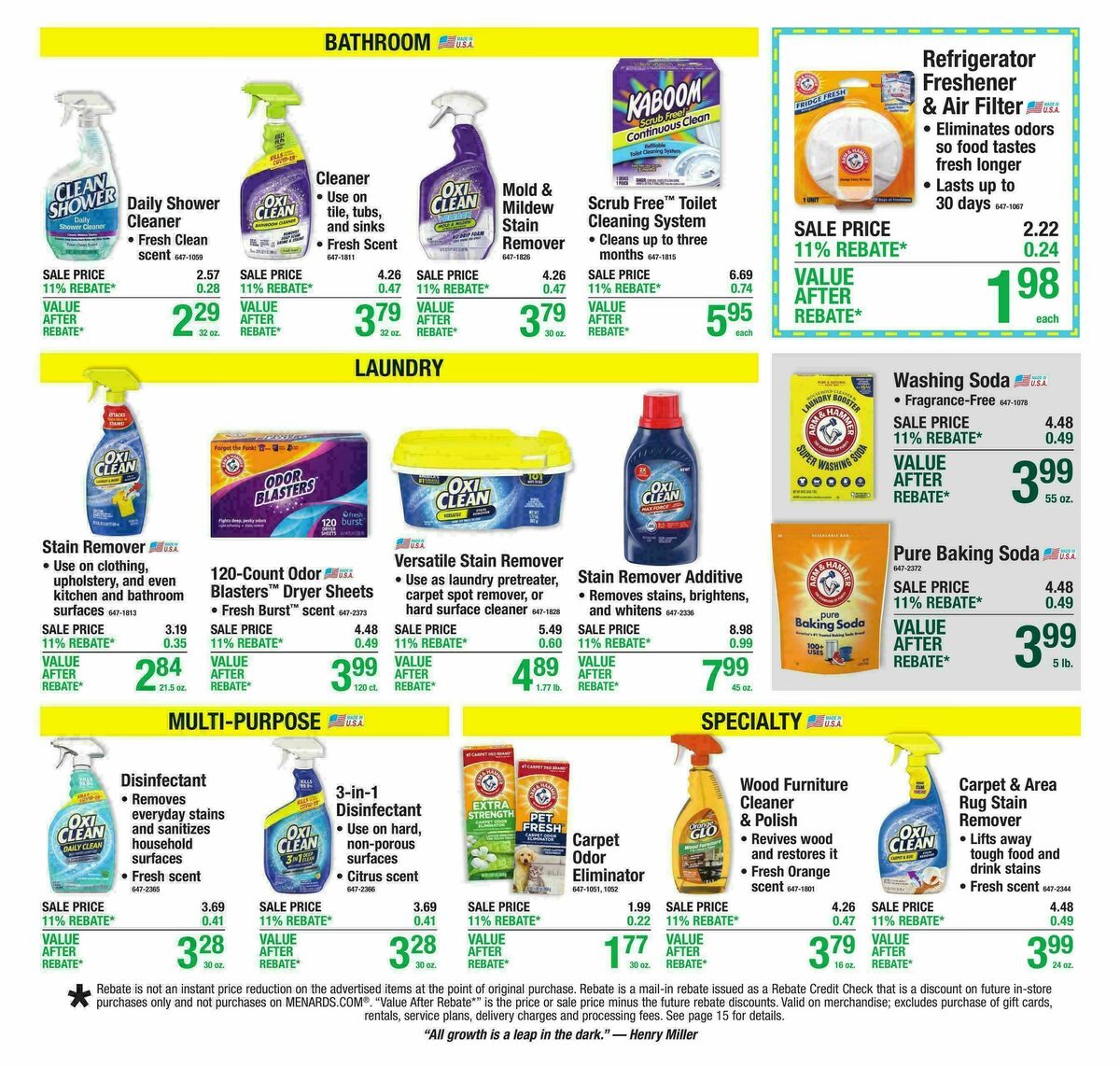 Menards Weekly Ad from September 23