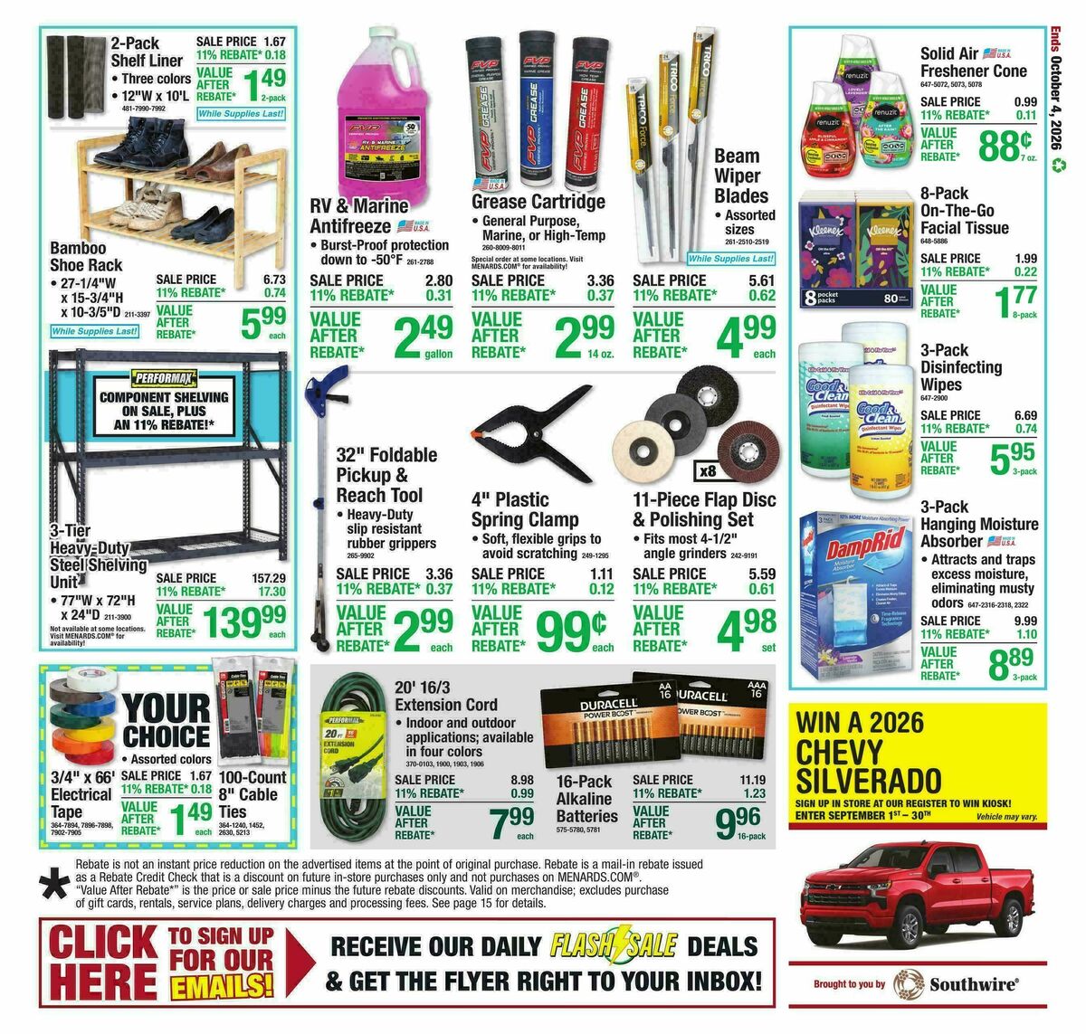 Menards Weekly Ad from September 23