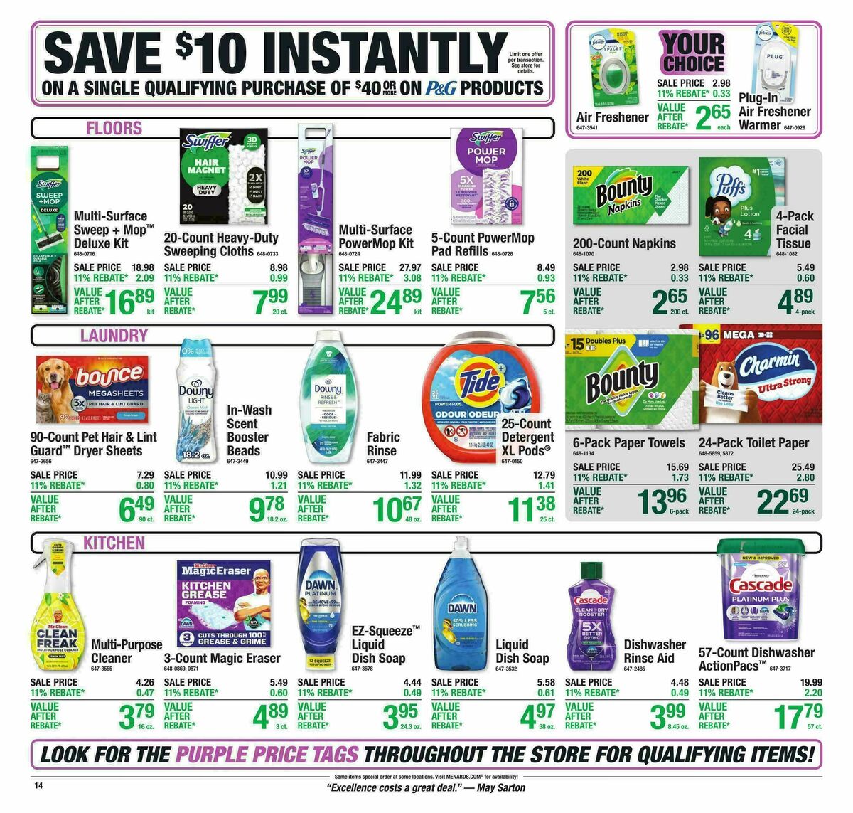 Menards Weekly Ad from September 30