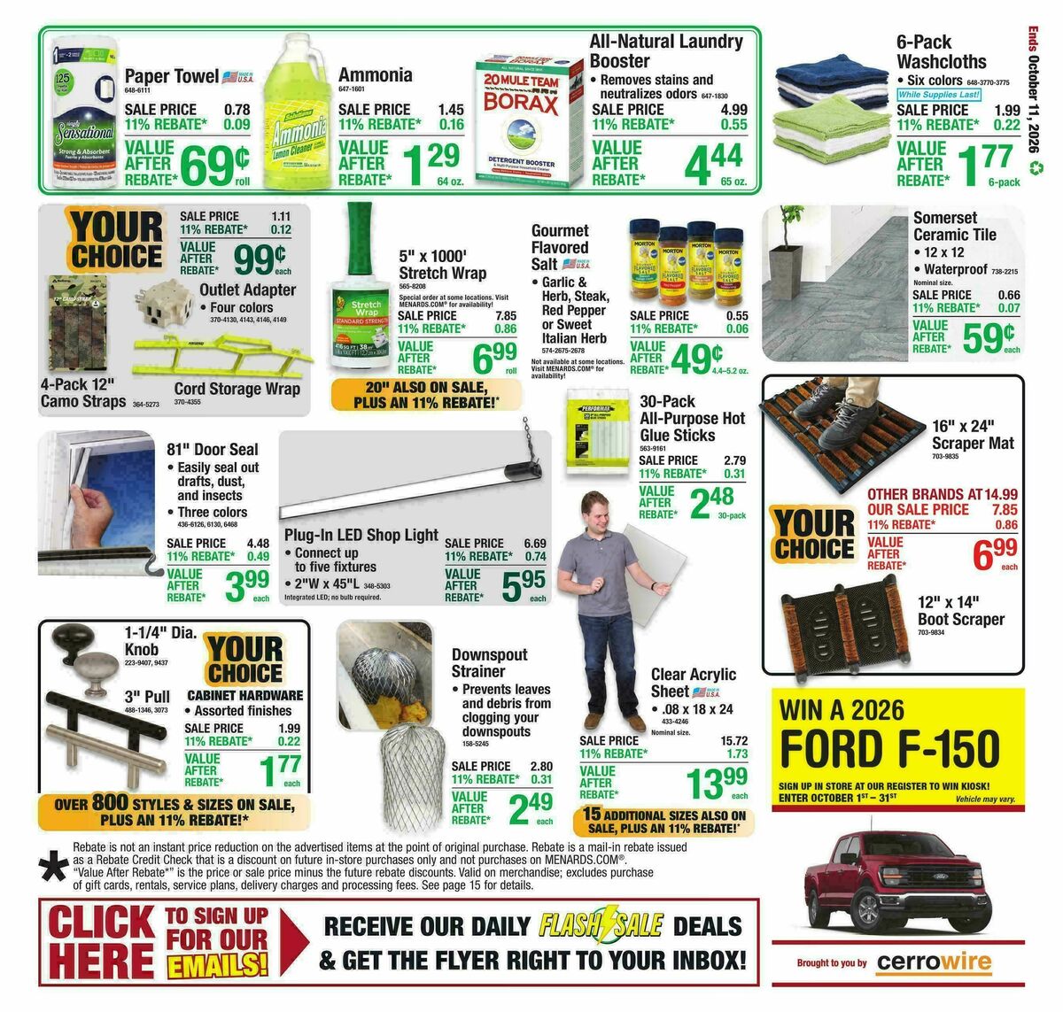 Menards Weekly Ad from September 30