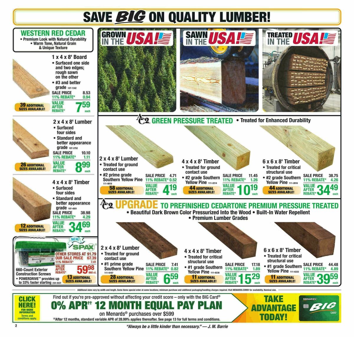Menards Weekly Ad from September 30
