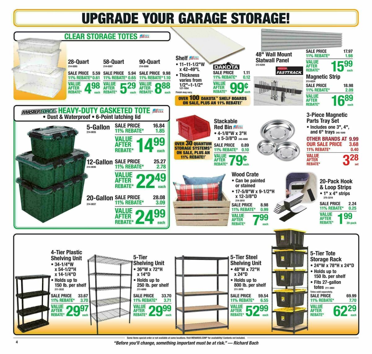 Menards Weekly Ad from September 30